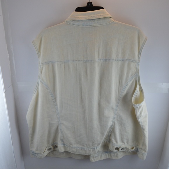 Style & Co Jean Whitewashed Vest - Picture 3 of 5